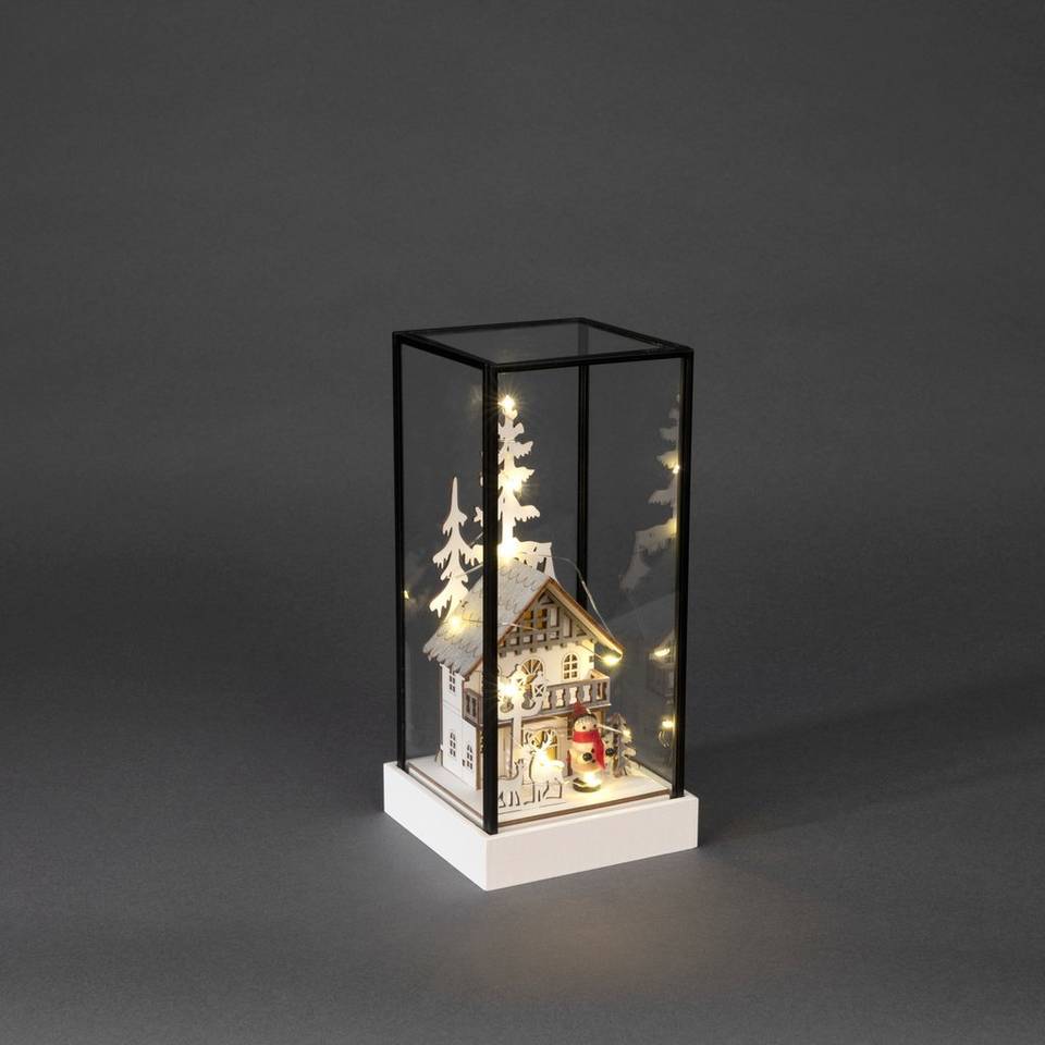 Konstsmide B/O Glaslykta 10 LED 22,5cm, vit från Konstsmide, bild 2