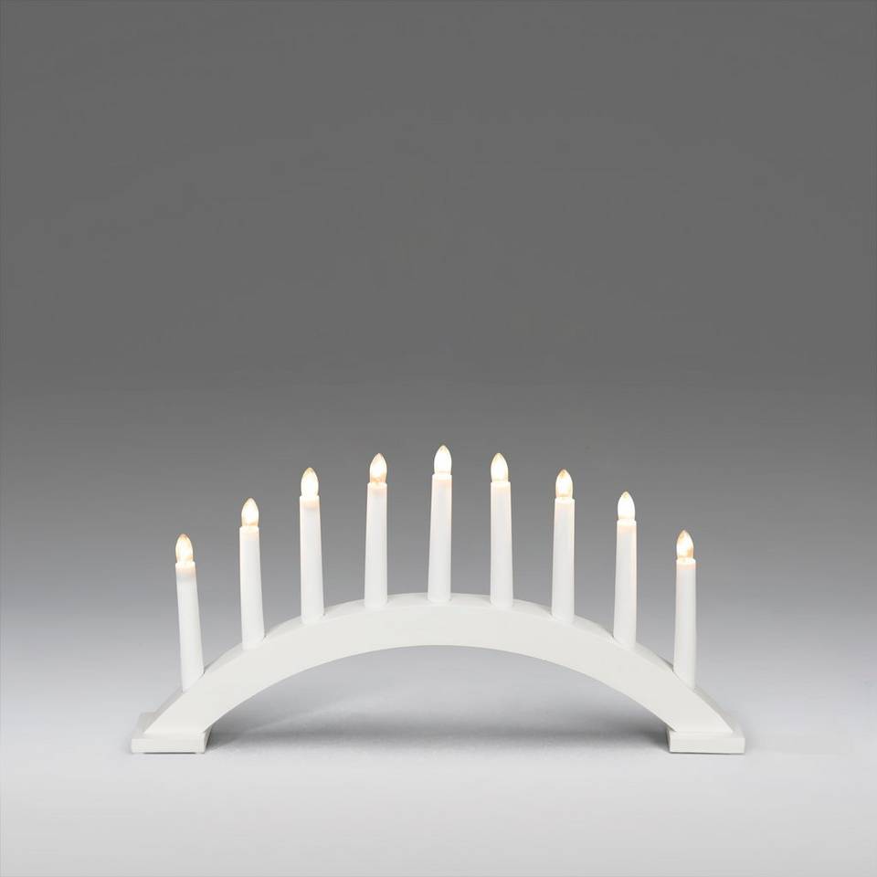 Konstsmide Ljusstake trä 9 glödlampor 25,5cm, vit från Konstsmide, bild 5