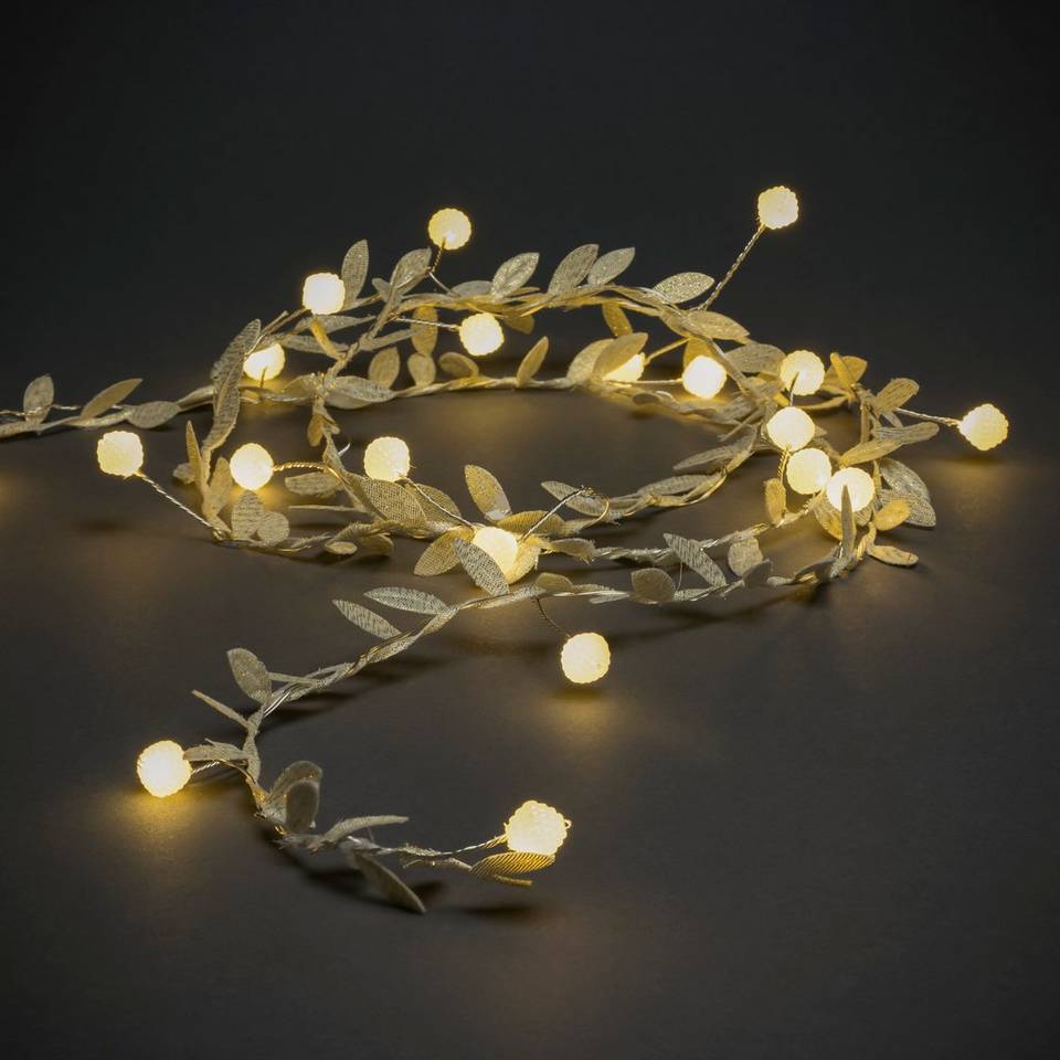 Konstsmide Ljusuppsättning löv 20 LED 190cm, guld från Konstsmide, bild 2