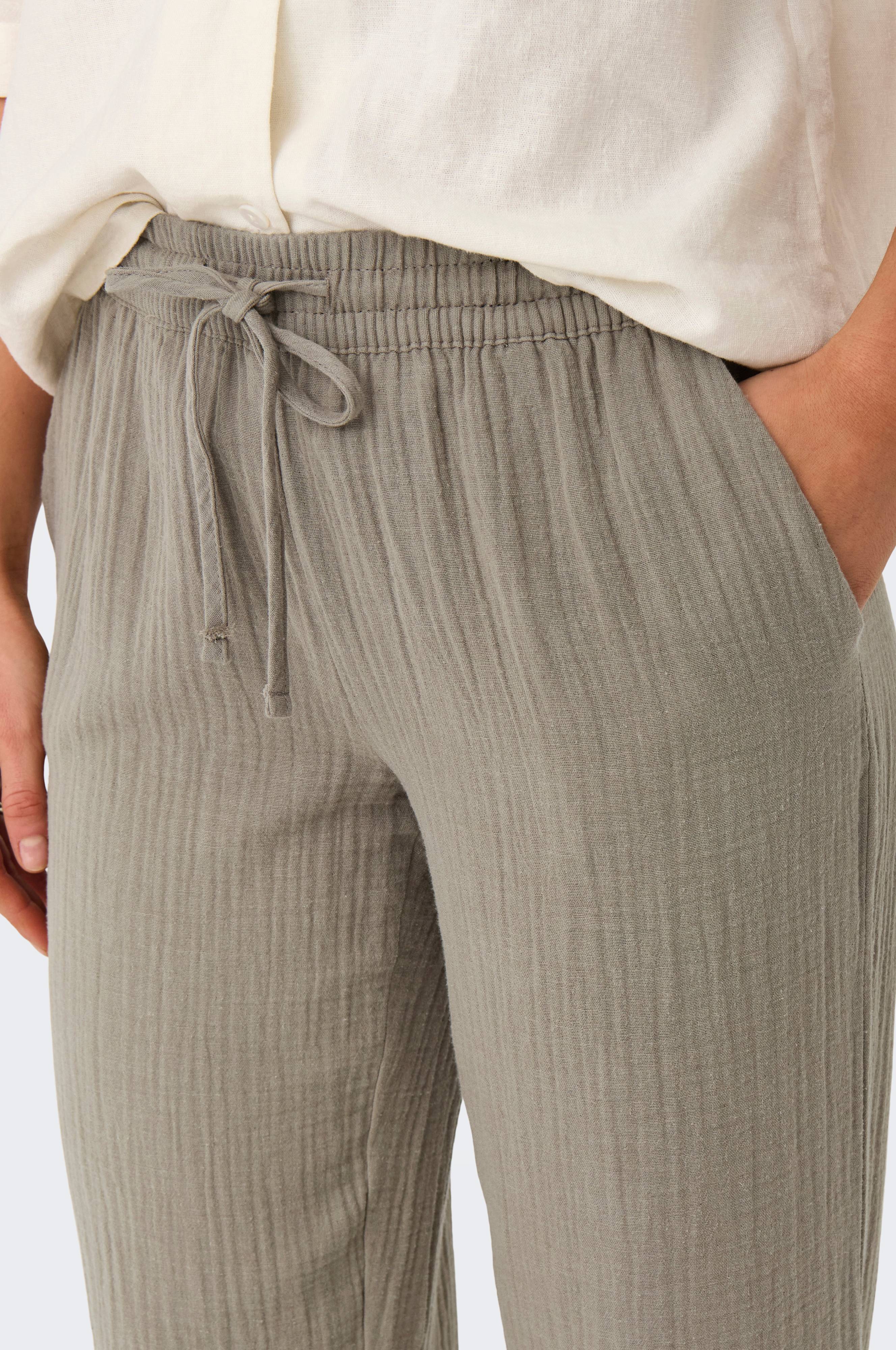 Pantalon Large Femme JDY - Coupe Wide Leg, Taille Haute élastique Avec Cordon - Poches Latérales - Pour Training Et Quotidien