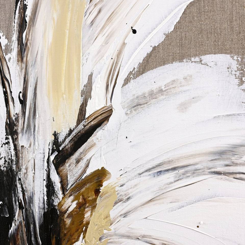 Malerifabrikken Linne Målning / Explosive / 90x120 Cm / Svart ram, beige från Malerifabrikken, bild 2