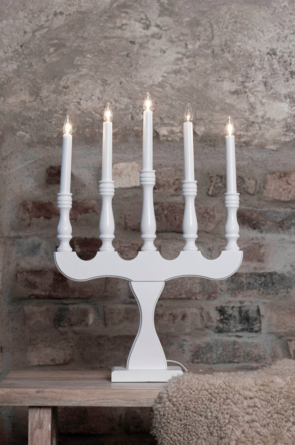 Markslöjd Ljusstake Svaneholm 5L, vit från Markslöjd, bild 2