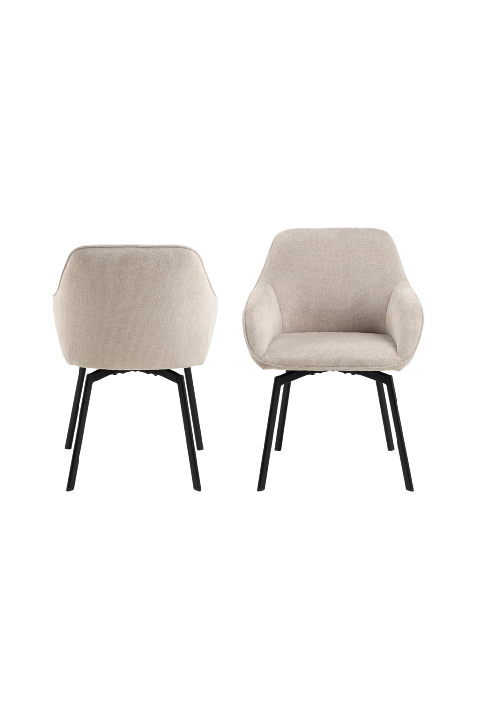 AC Design Furniture Clara matstol med armstöd, 2-p, beige från AC Design Furniture, bild 5