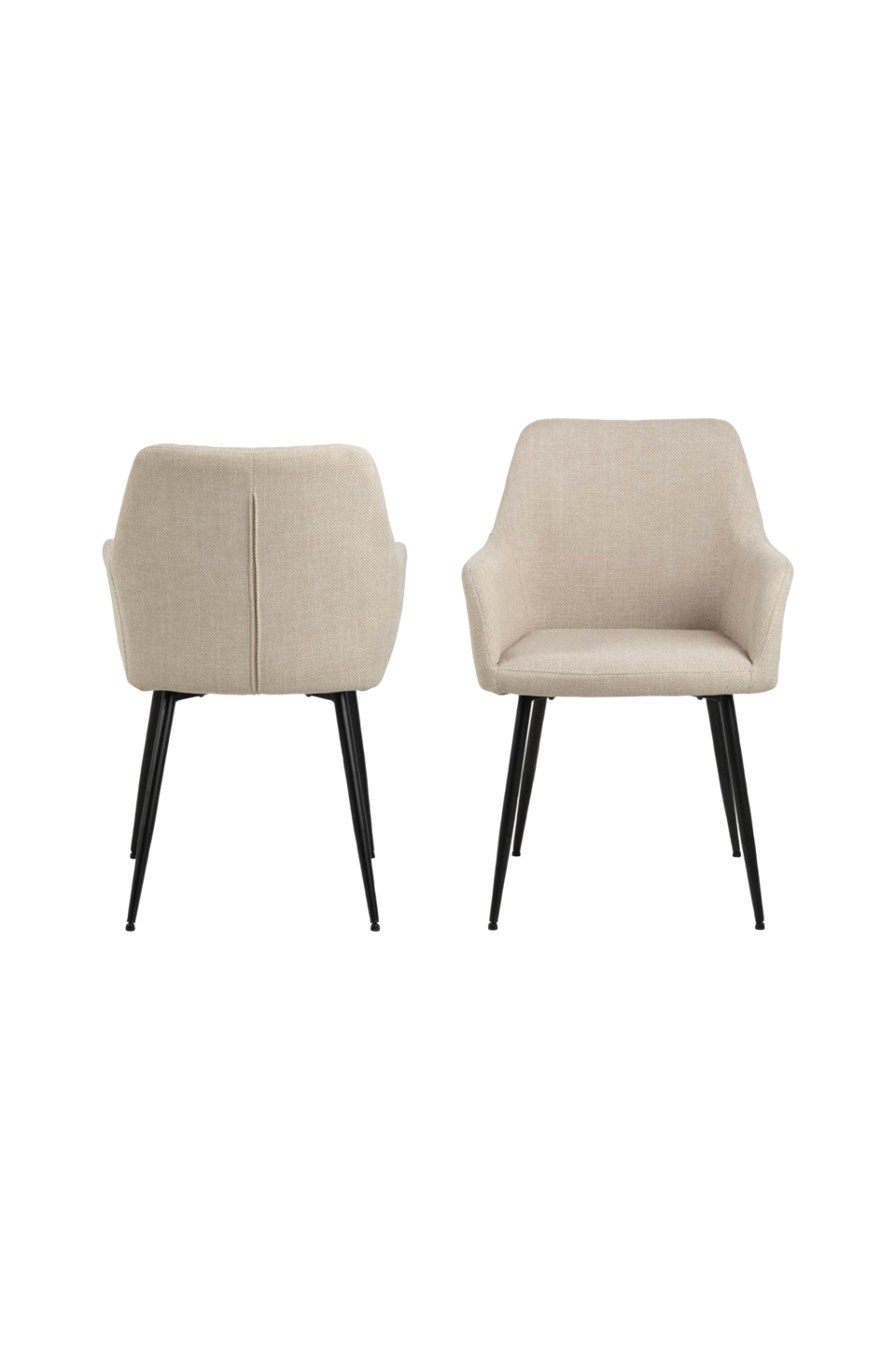 AC Design Furniture Lizzy matstol med armstöd 2-pack, beige från AC Design Furniture, bild 5
