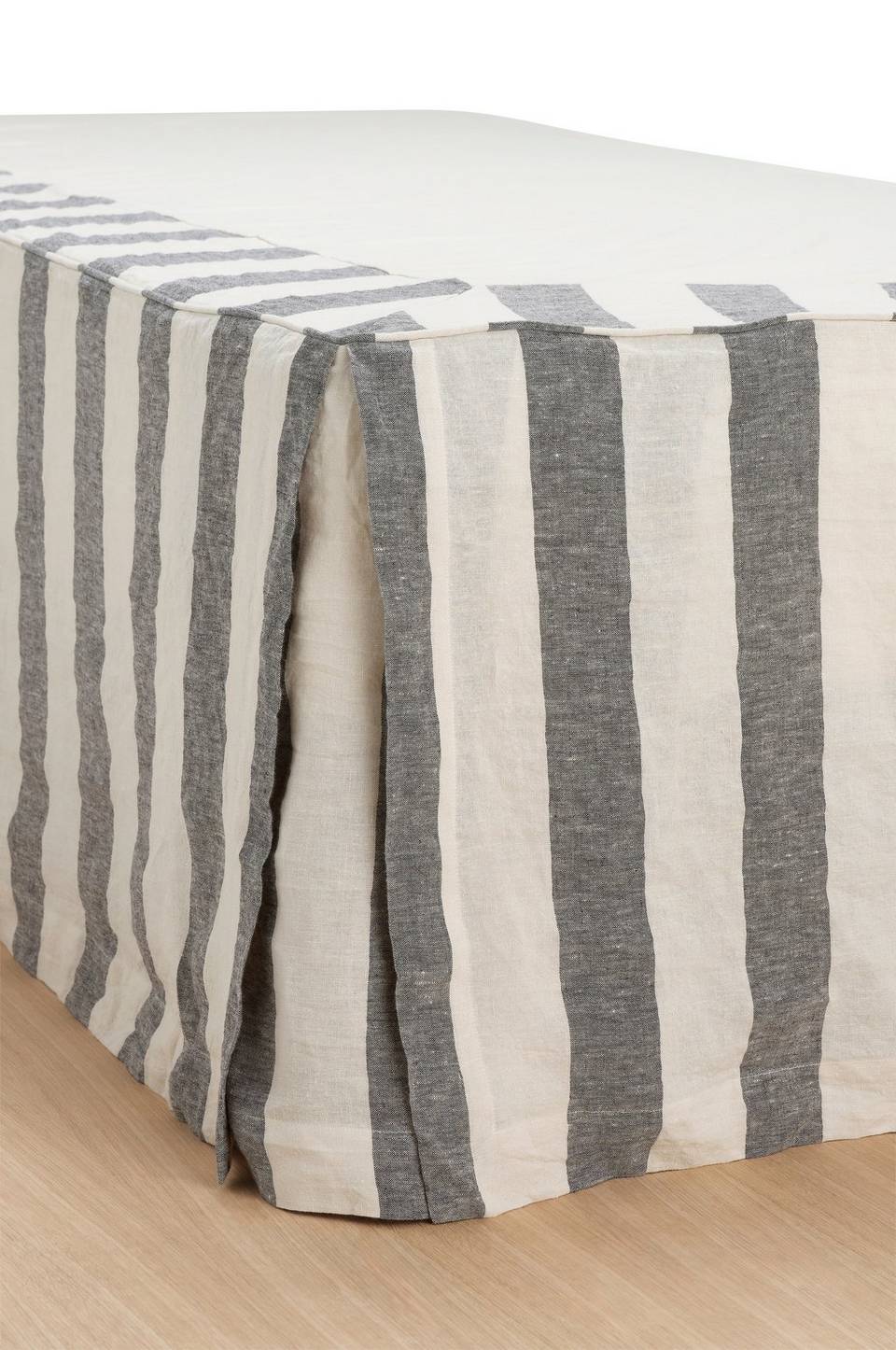Ellos Home Sängkappa Candice Block Stripe i bomull höjd 52 cm, grå från Ellos Home, bild 2