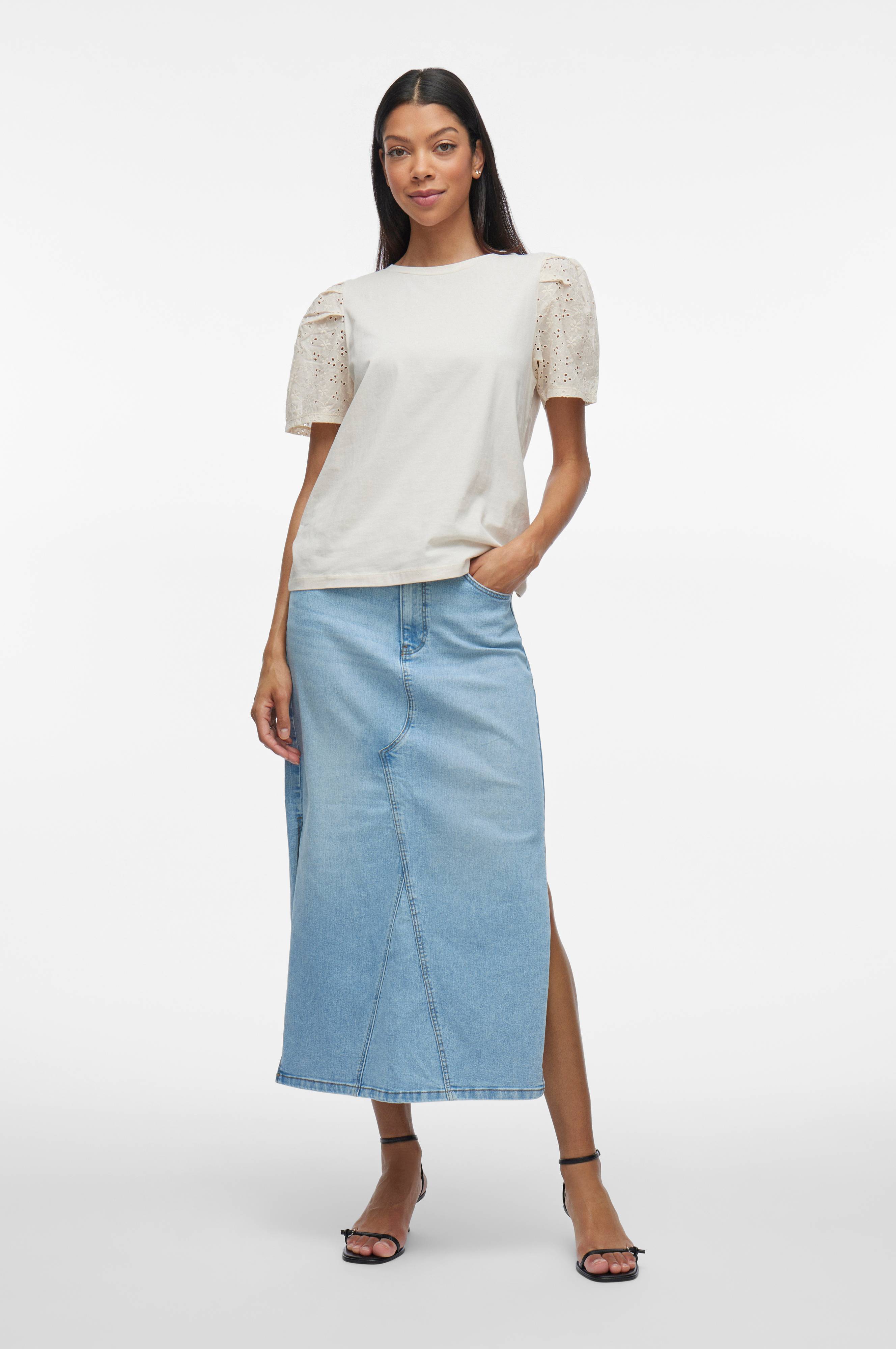 Vila Jeansrock »VIJAF HW MIDI DENIM SKIRT-NOOS« für kaufen