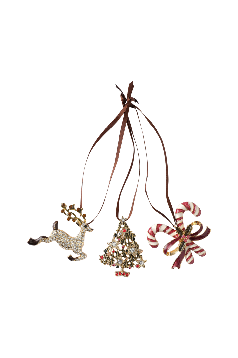 Ellos Home Julgranshänge Candy Cane, Reindeer, Christmas Tree 3 stycken olika, flerfärgad från Ellos Home, bild 2
