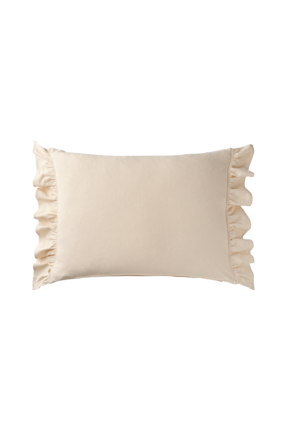 Ellos Home Kuddfodral Elly Frill i återvunnet halvlinne, beige från Ellos Home, bild 2