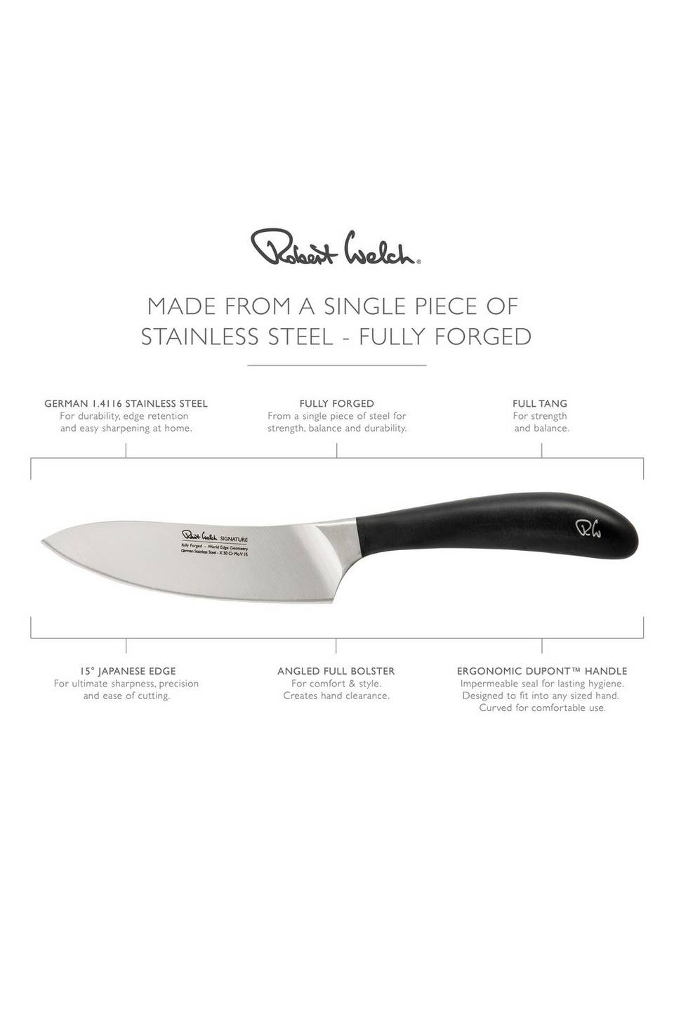 Robert Welch Kock/ kockkniv Signature 14cm/ 5,5, silver från Robert Welch, bild 5