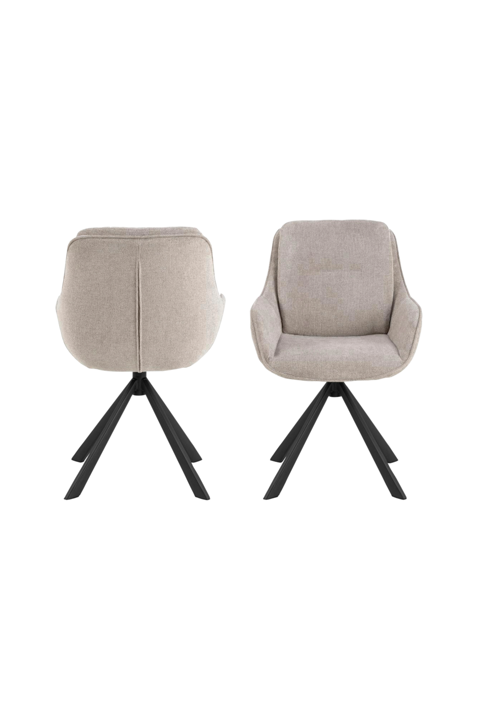 AC Design Furniture Carrie matstol med armstöd 2-pack, brun från AC Design Furniture, bild 5