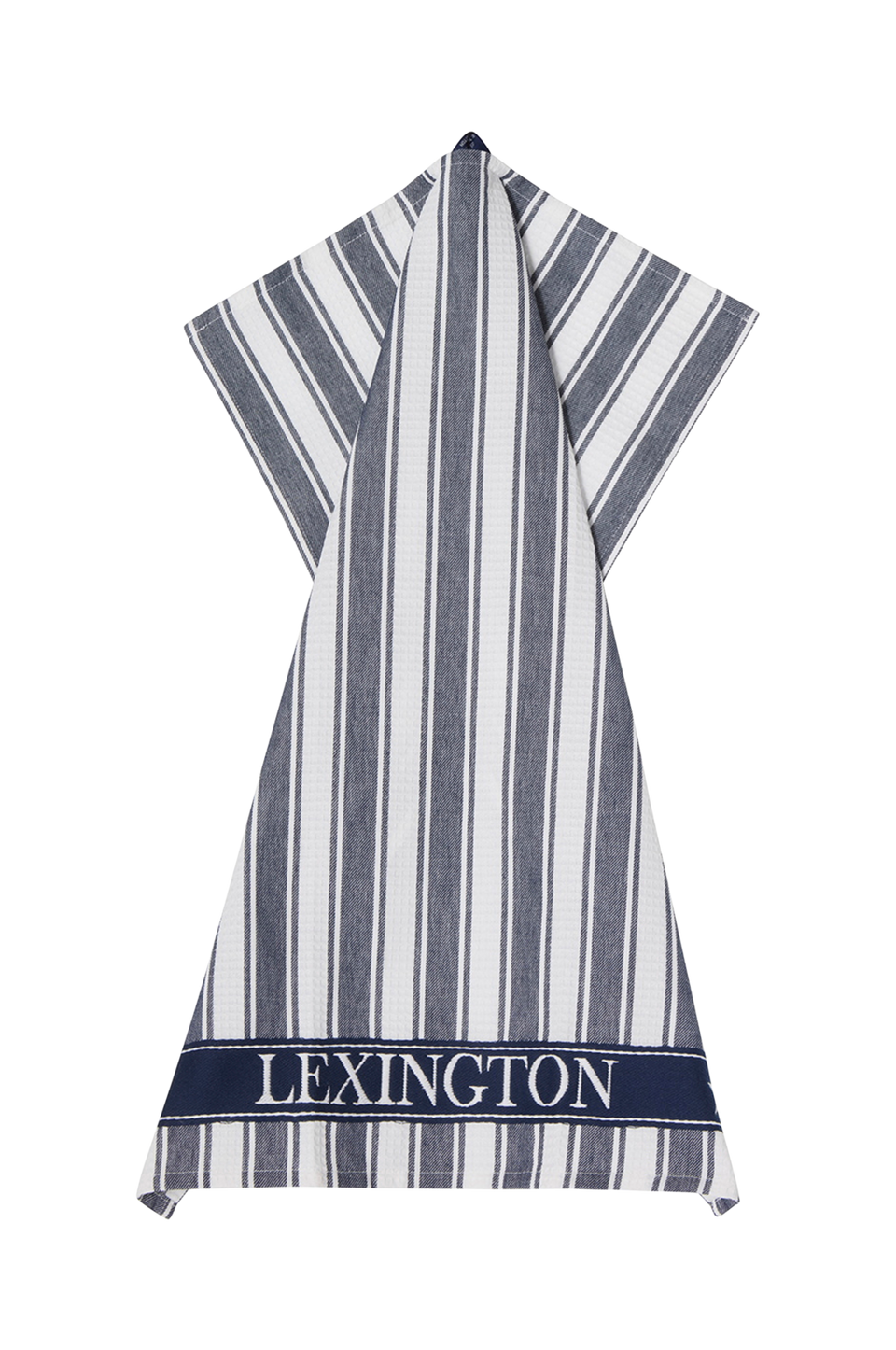 Lexington Icons våffelrandig kökshandduk i bomullstwill, blå från Lexington, bild 2
