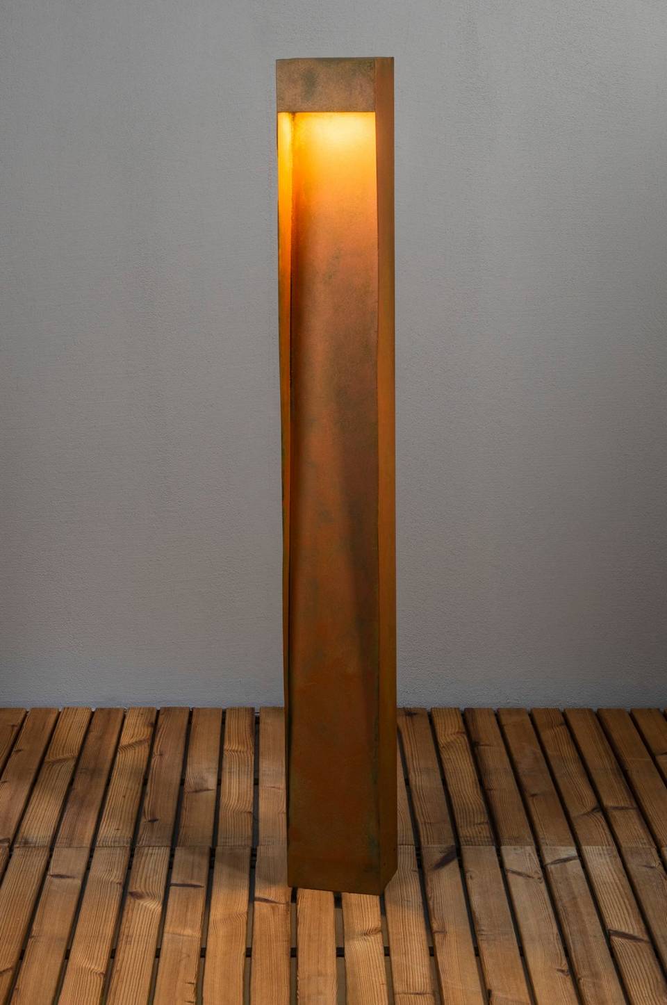 Konstsmide Rho Kort Stolpe 10W LED, brun från Konstsmide, bild 2