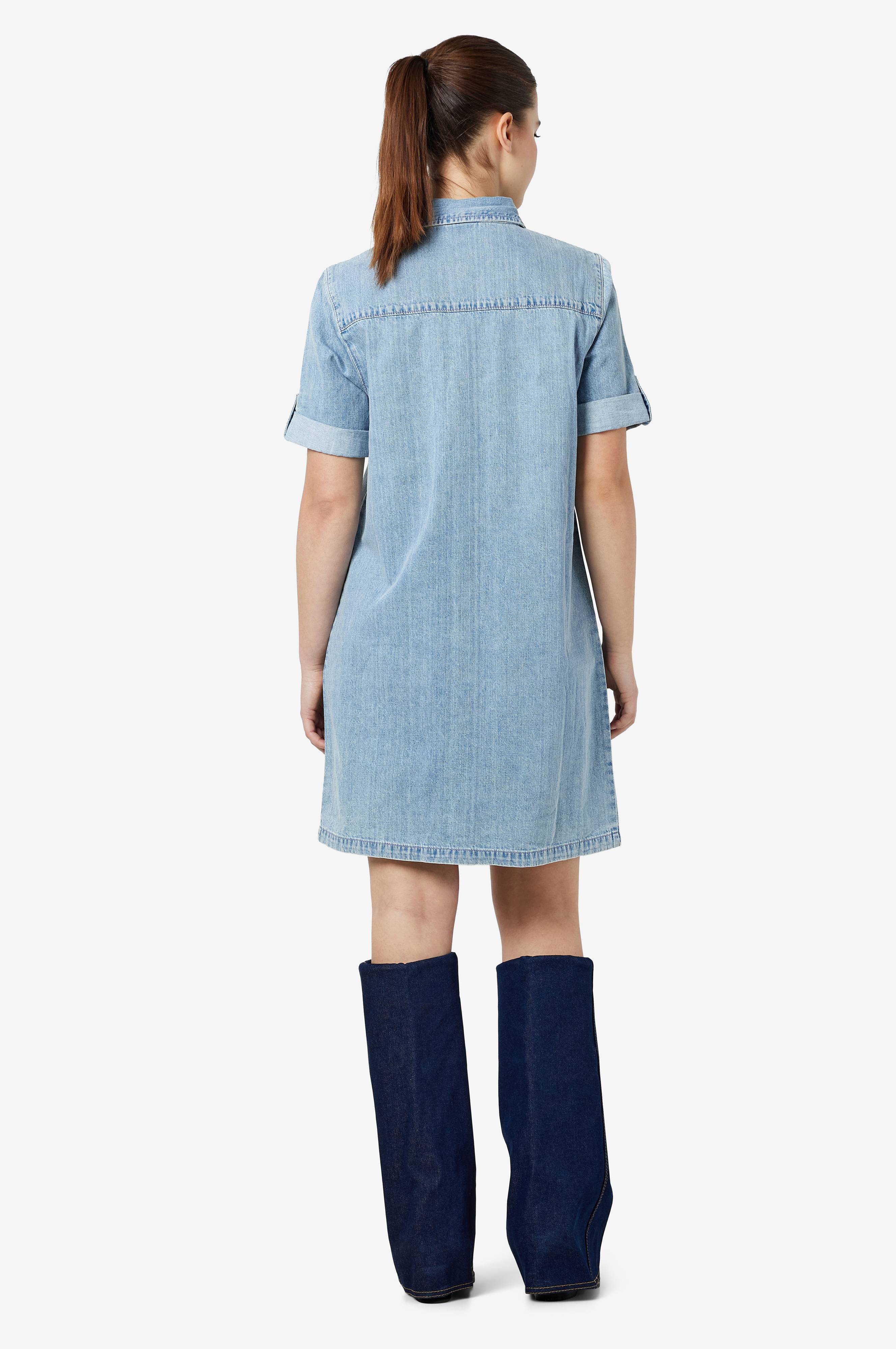 Noisy May Abito Donna In Denim Nmnew Signe S/S - Colore Noos, Maniche Corte, Vestibilità Regolare - 3