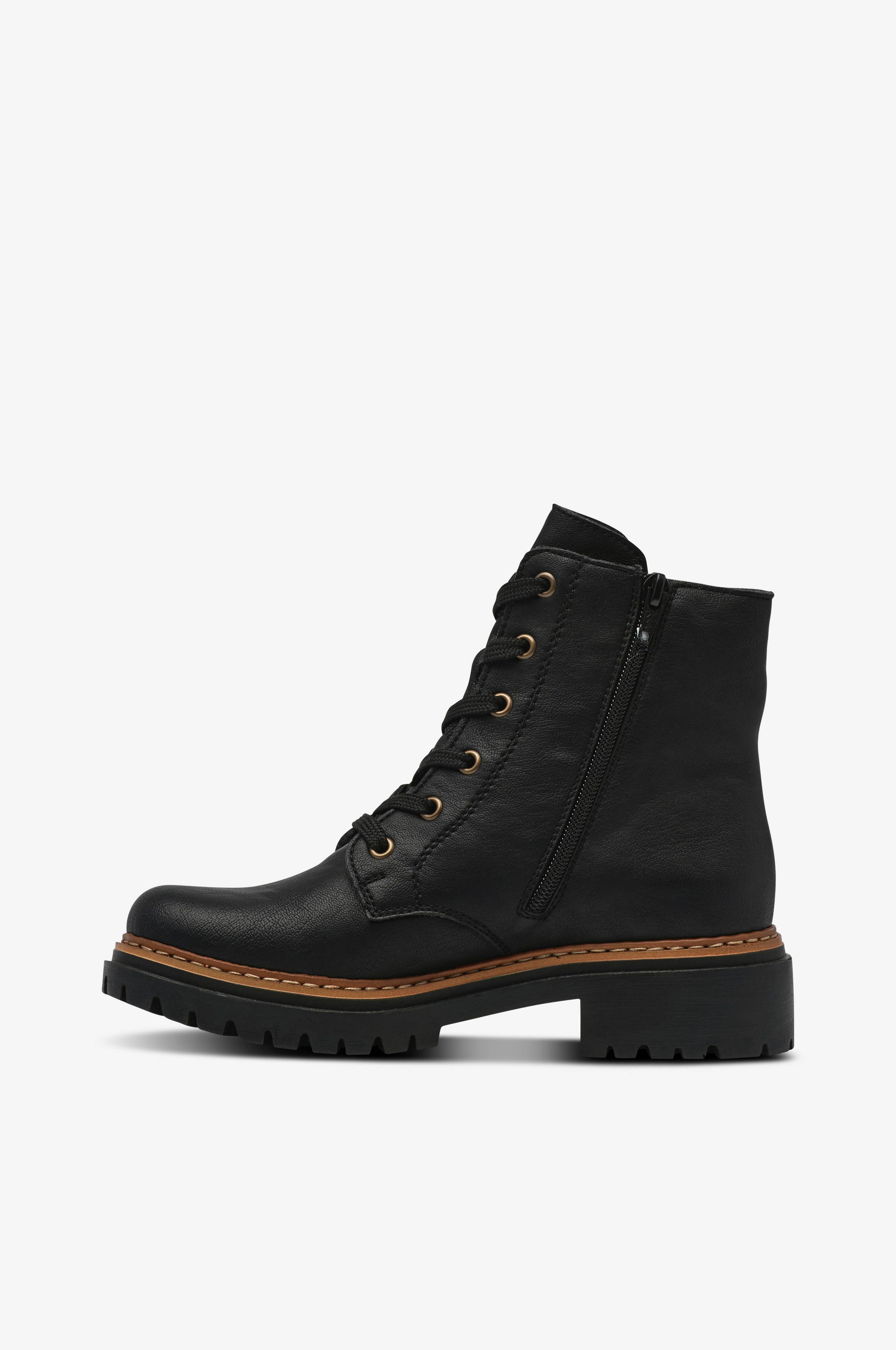 Rieker Dames 72617 veterlaarzen, zwart, 36 EU, zwart