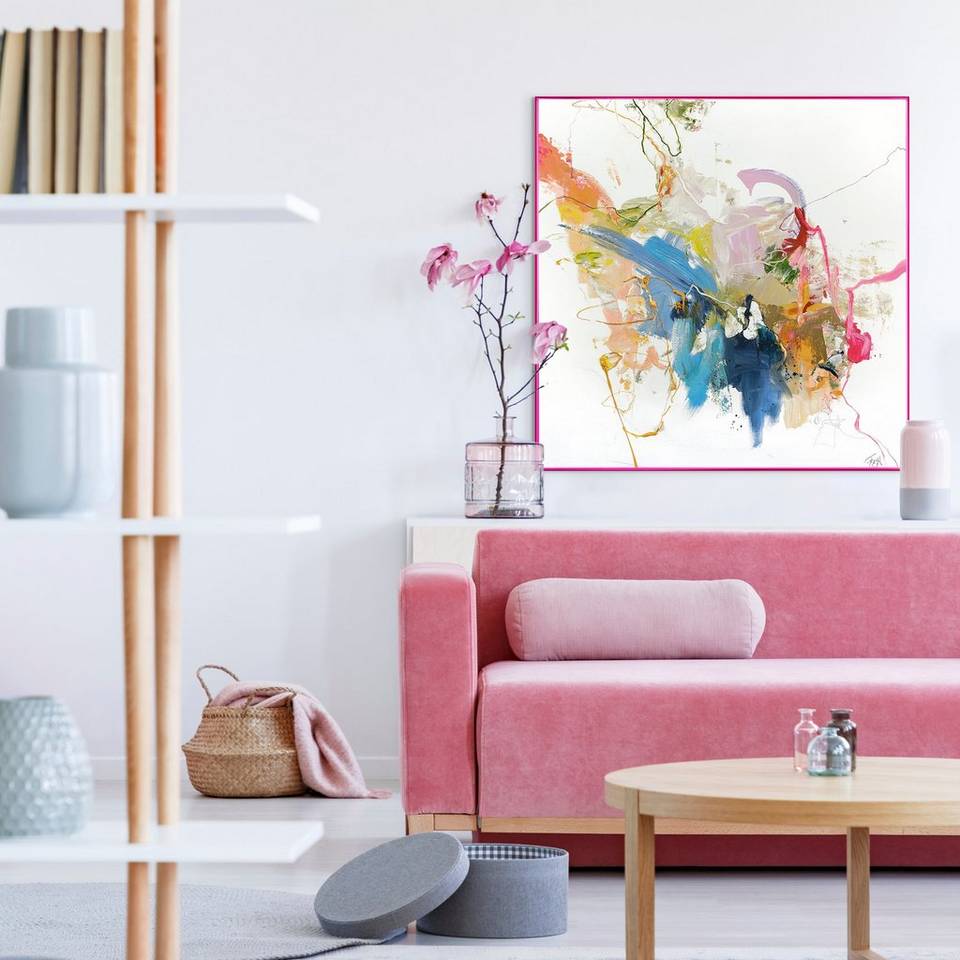 Malerifabrikken Confidential Pink / Blandad målning / 100 X 100 cm, rosa från Malerifabrikken, bild 2
