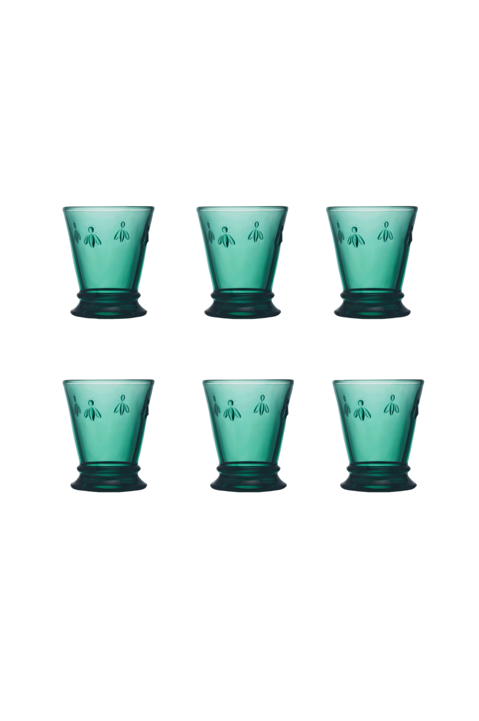 La Rochére Vattenglas Emerald Green Abeille 6 glas La Rochere, grön från La Rochére, bild 5