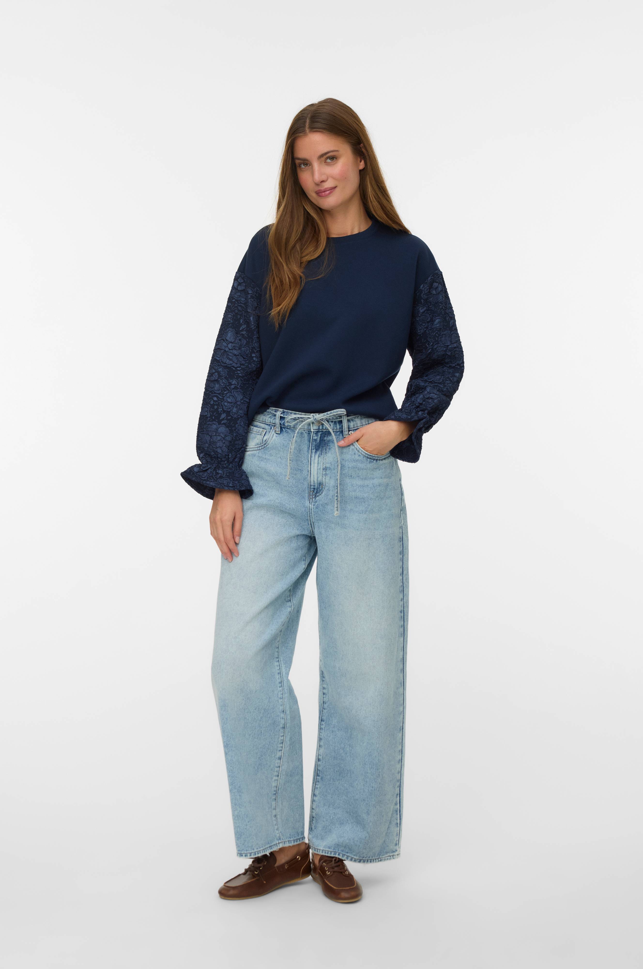 VERO MODA Vmwien Mr Rel Wide Belt Jeans Si206 Noos, Lichtgrijs denim, 29W / 34L