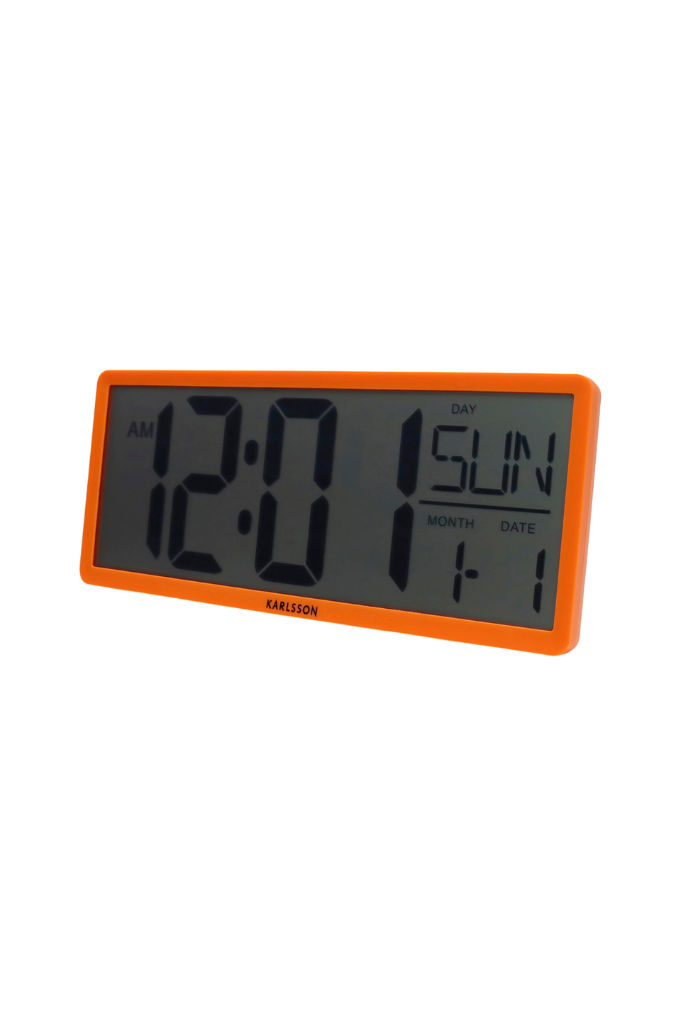 Karlsson Wall/Bordsklocka Retro Lcd, orange från Karlsson, bild 5