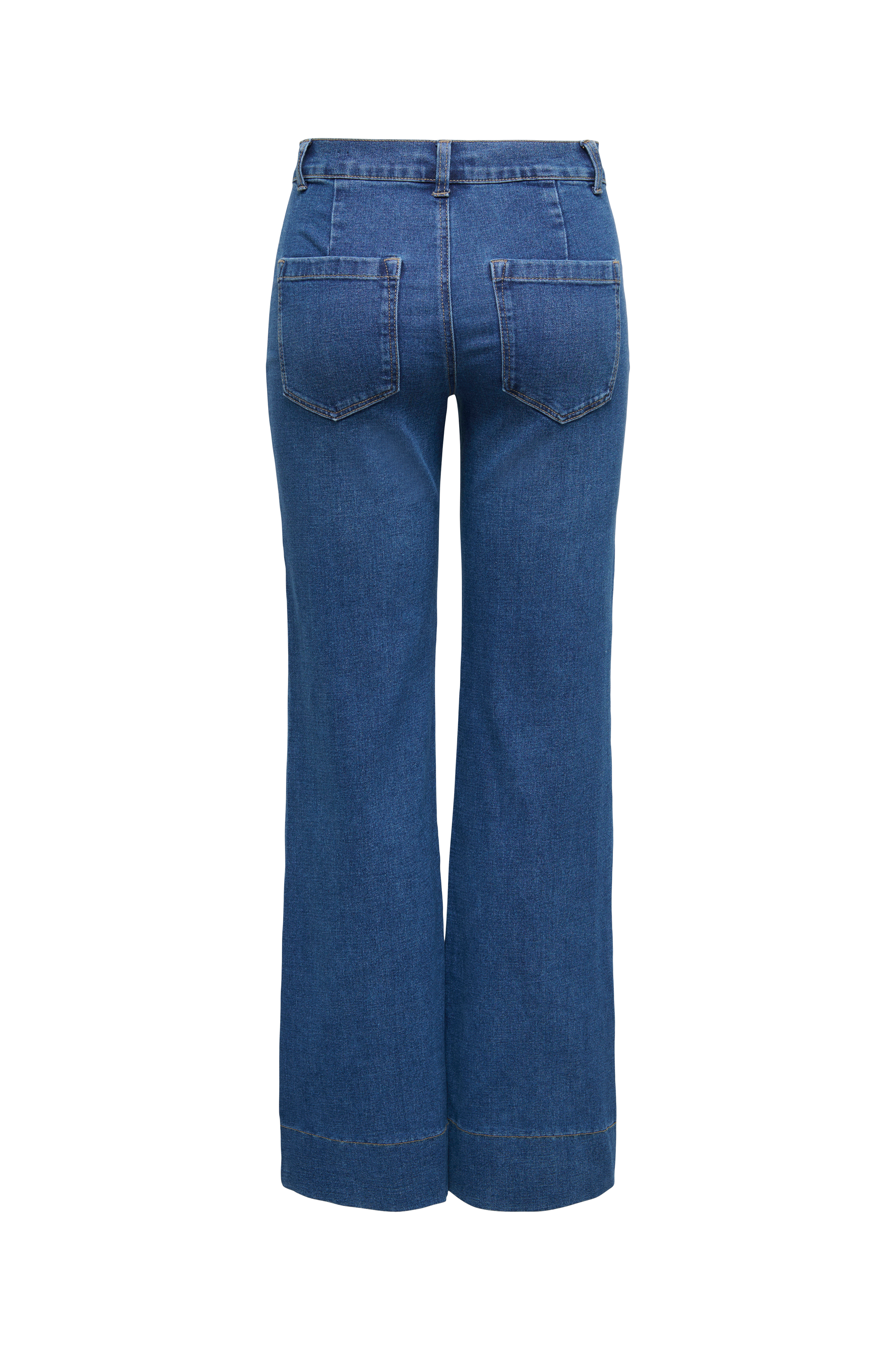 ONLY Onlroyal Hw DB Fyoke Flared DNM Jean Taille Haute, Bleu foncé Denim, M x 34L Femme