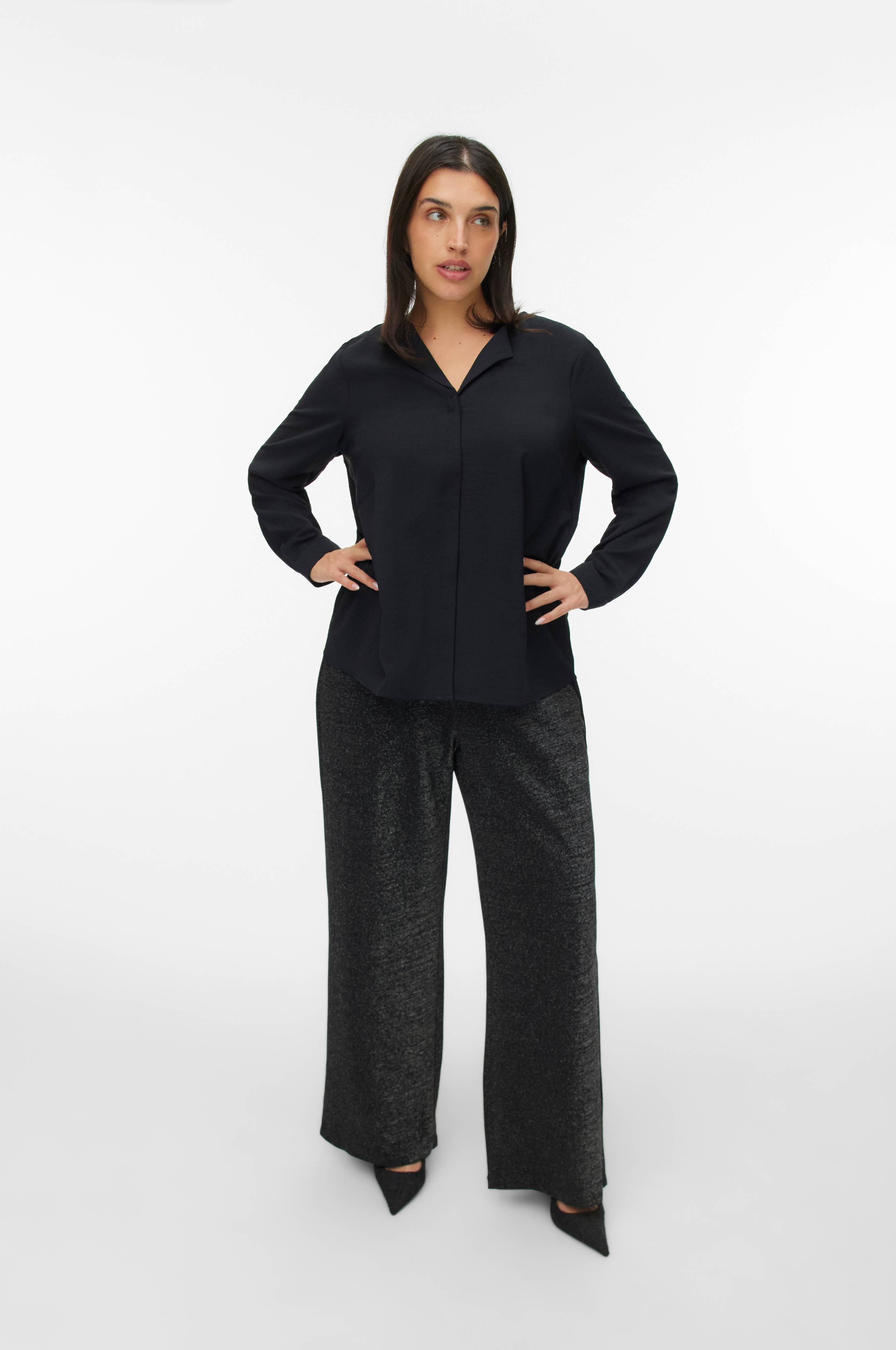 VERO MODA Vmberlin Zamira Mw Wide Pant Noos voor dames, turf, L / 32L