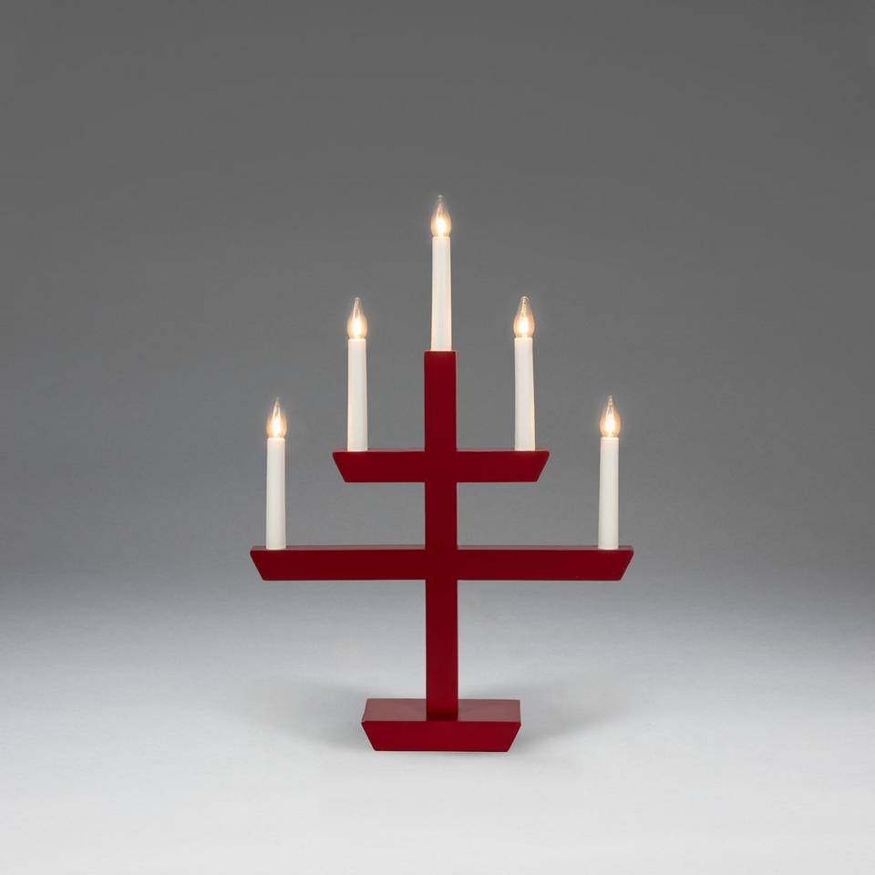 Konstsmide Ljusstake 5 glödlampor, röd från Konstsmide, bild 2