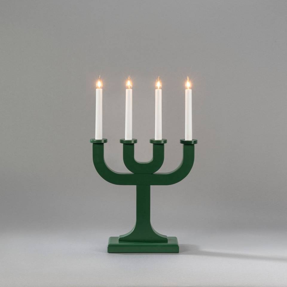 Konstsmide Ljusstake trä 4 glödlampor, grön från Konstsmide, bild 2