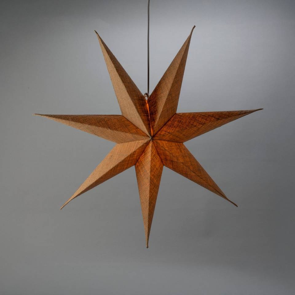 Konstsmide Pappersstjärna 60cm hampa, brun från Konstsmide, bild 2