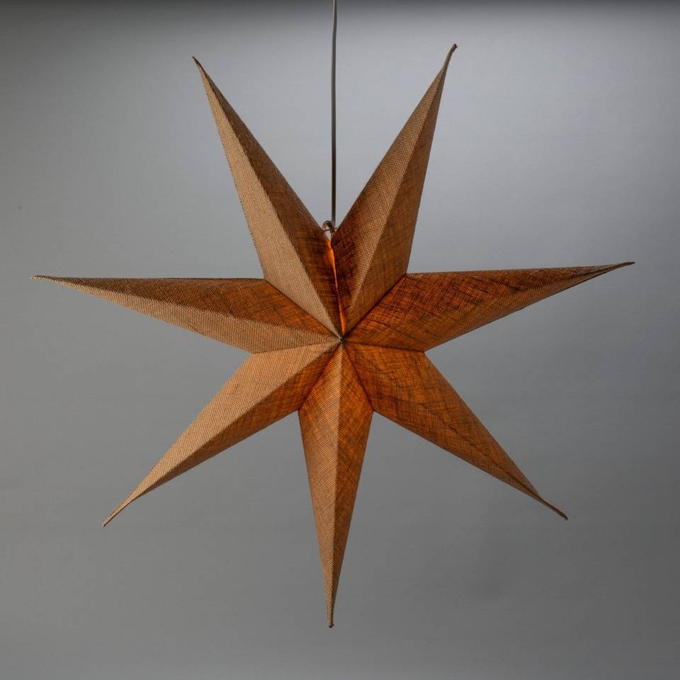 Konstsmide Pappersstjärna 78cm hampa, brun från Konstsmide, bild 2