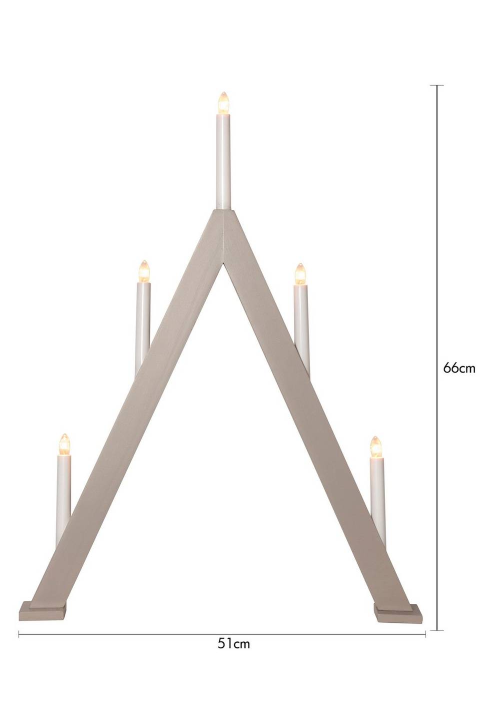 Star Trading Ljusstake Albo 66cm, beige från Star Trading, bild 2