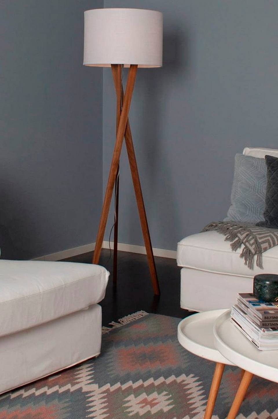 By Rydéns Golvlampa Vega Valnöt, beige från By Rydéns, bild 2