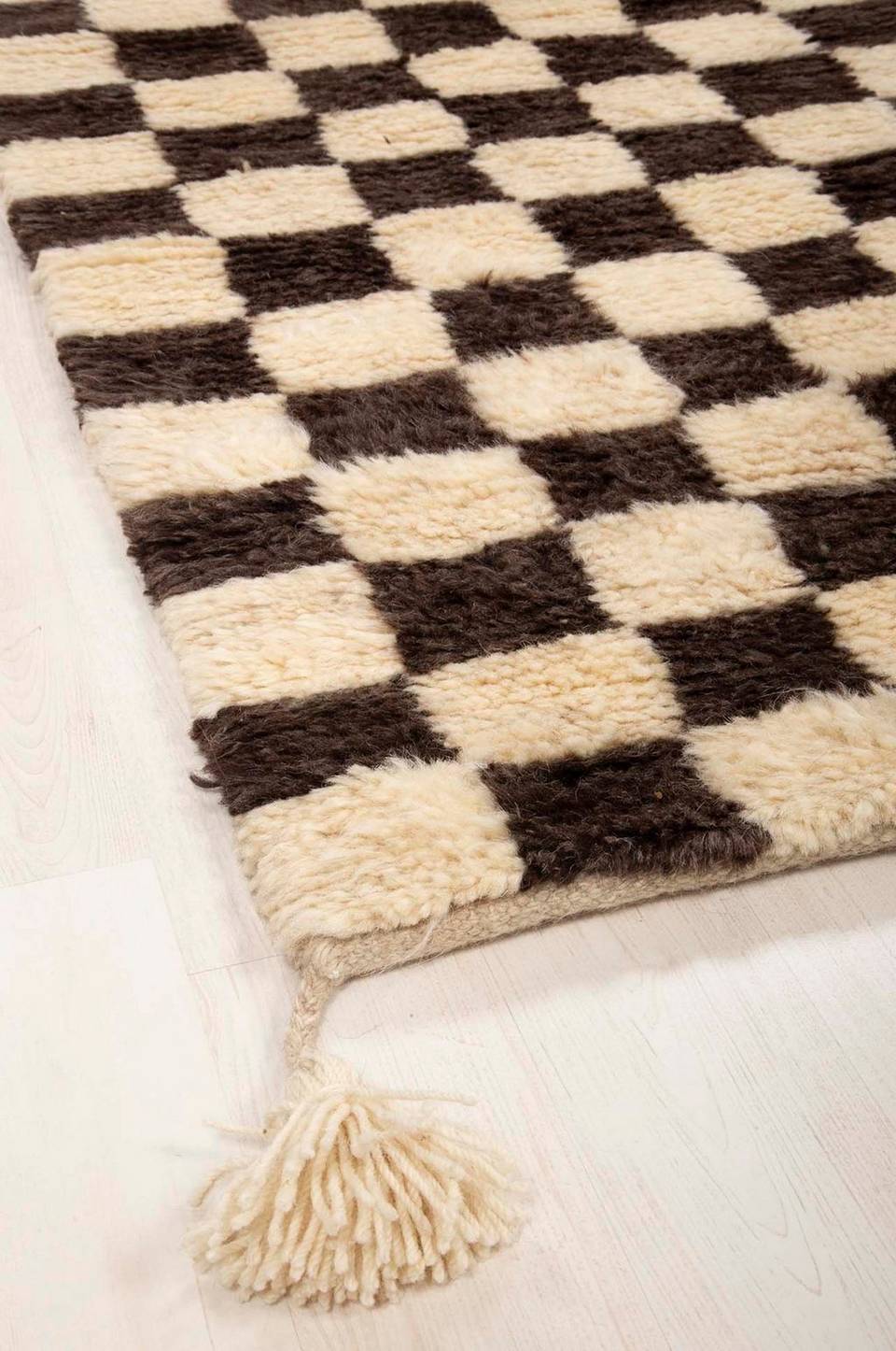 Bargi Ullmatta Berber Chess 130x185 cm, beige från Bargi, bild 2