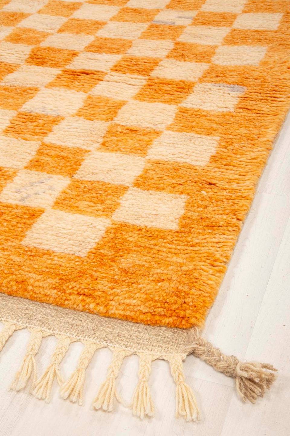 Bargi Ullmatta Berber Chess 178x238 cm, orange från Bargi, bild 2