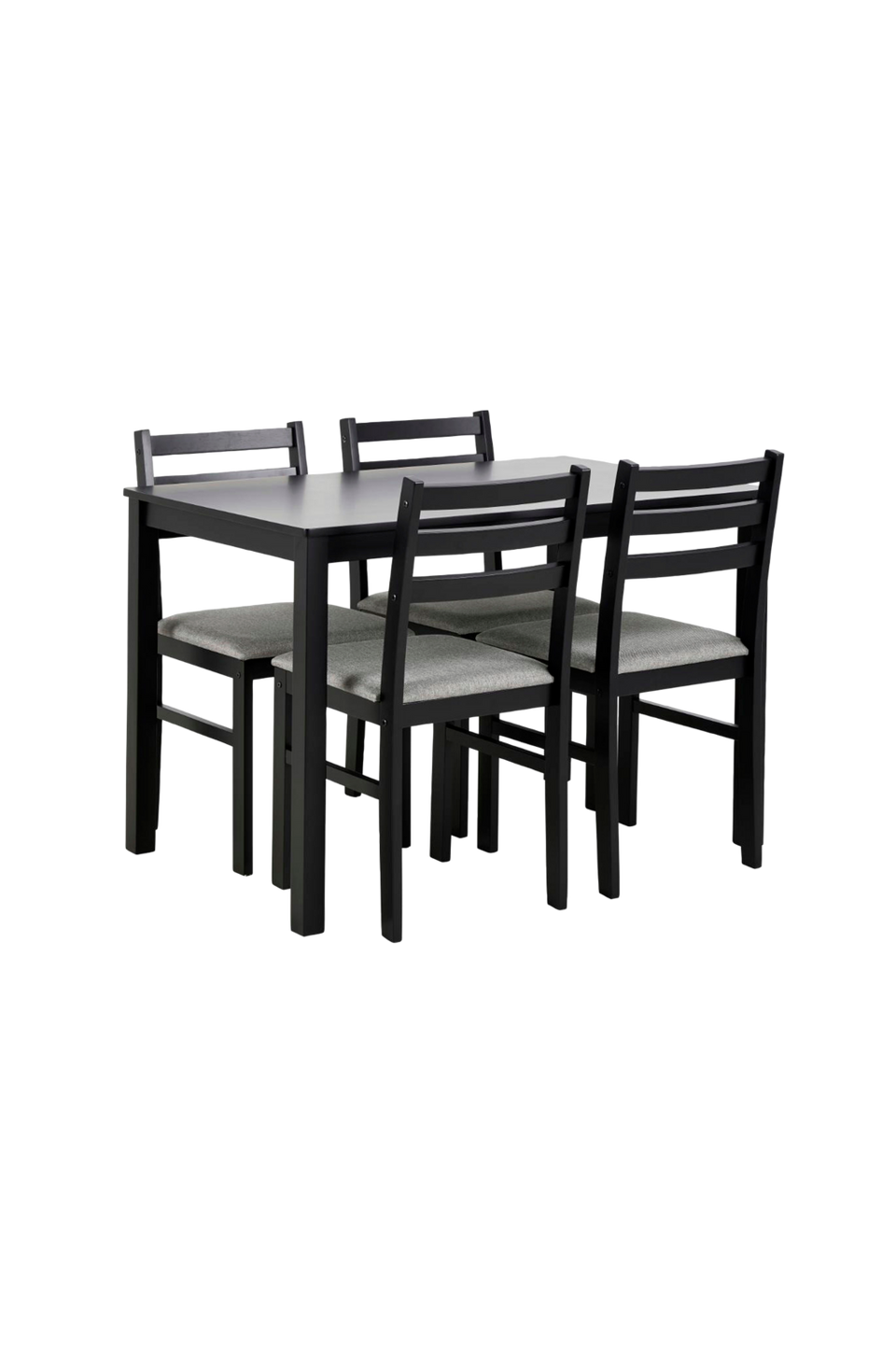 AC Design Furniture Alicante rektangulärt matbordsset med bord och 4 stolar, 110x70x74,5 cm, svart från AC Design Furniture, bild 5