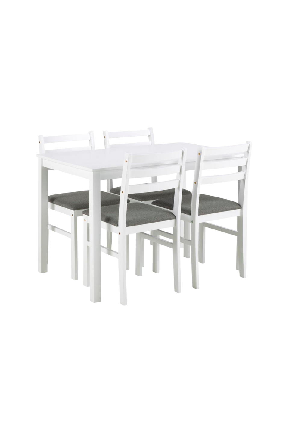 AC Design Furniture Alicante rektangulärt matbordsset med bord och 4 stolar, 110x70x74,5 cm, vit från AC Design Furniture, bild 5