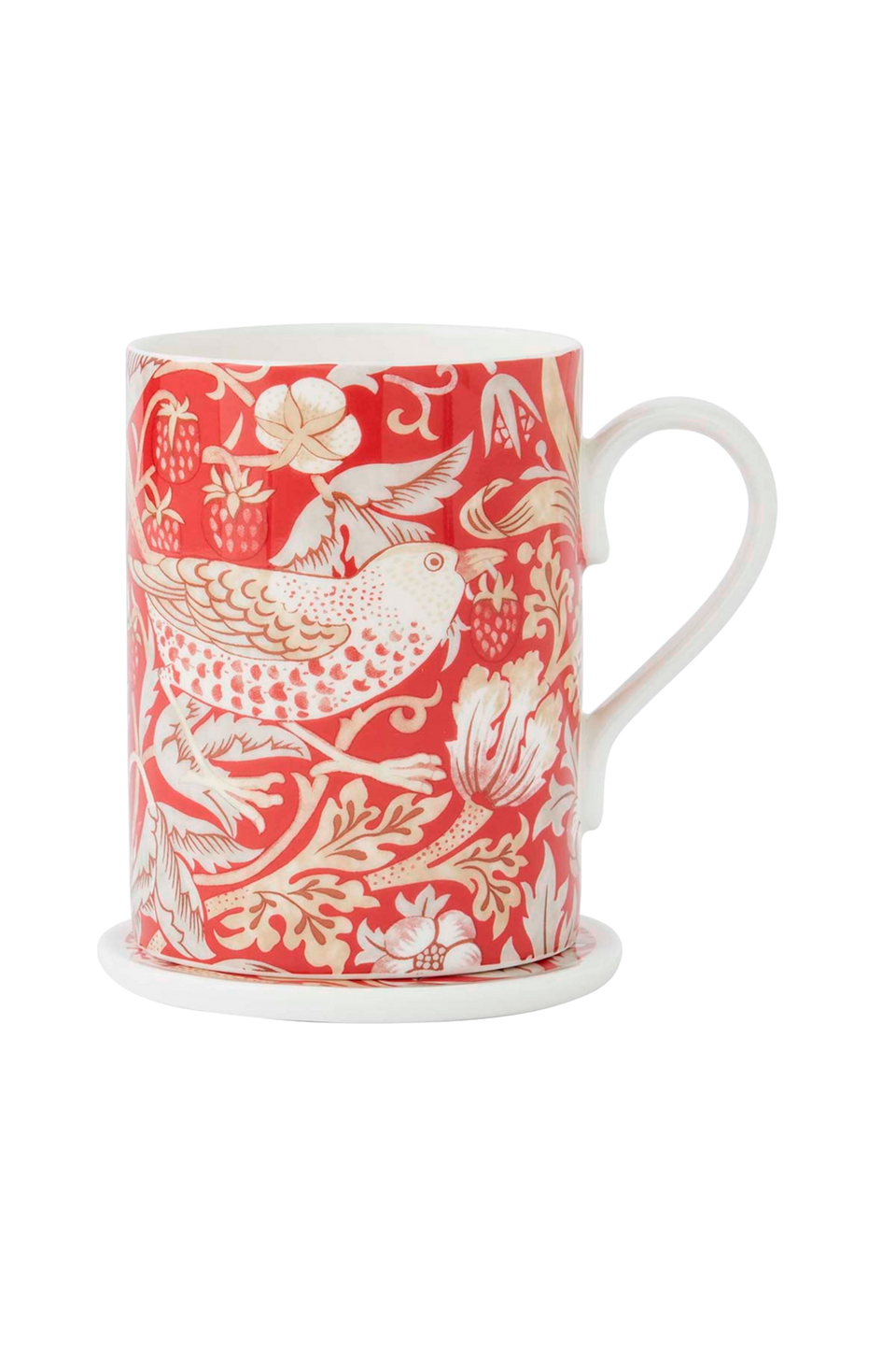 Spode Mugg- och underläggsset Morris & Co Strawberry Thief Indian Red, röd från Spode, bild 5
