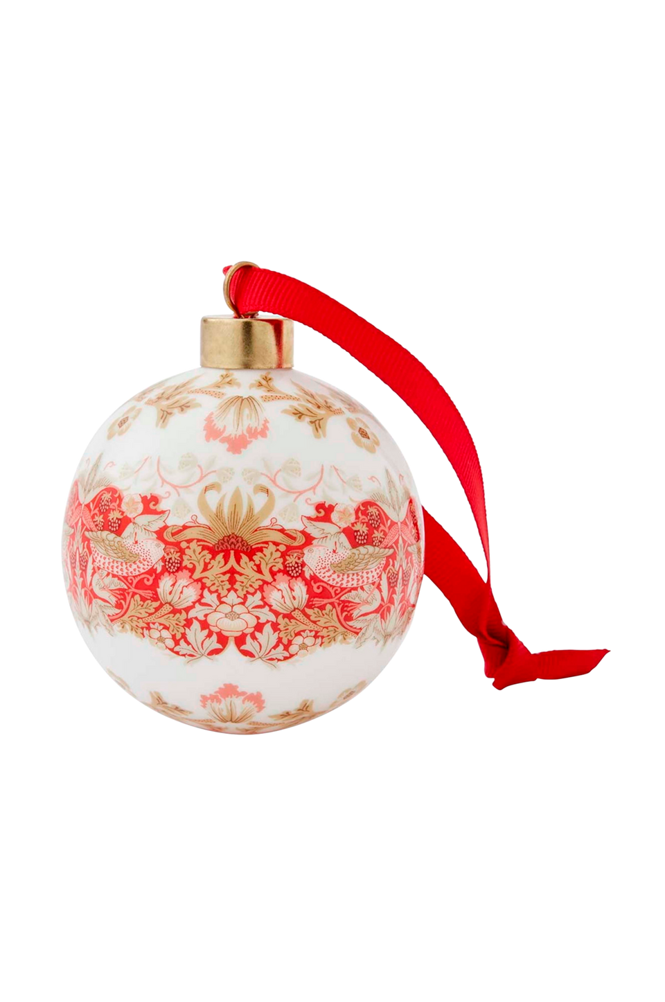 Spode Bauble Strawberry Thief, Madder 7.5cm, röd från Spode, bild 2
