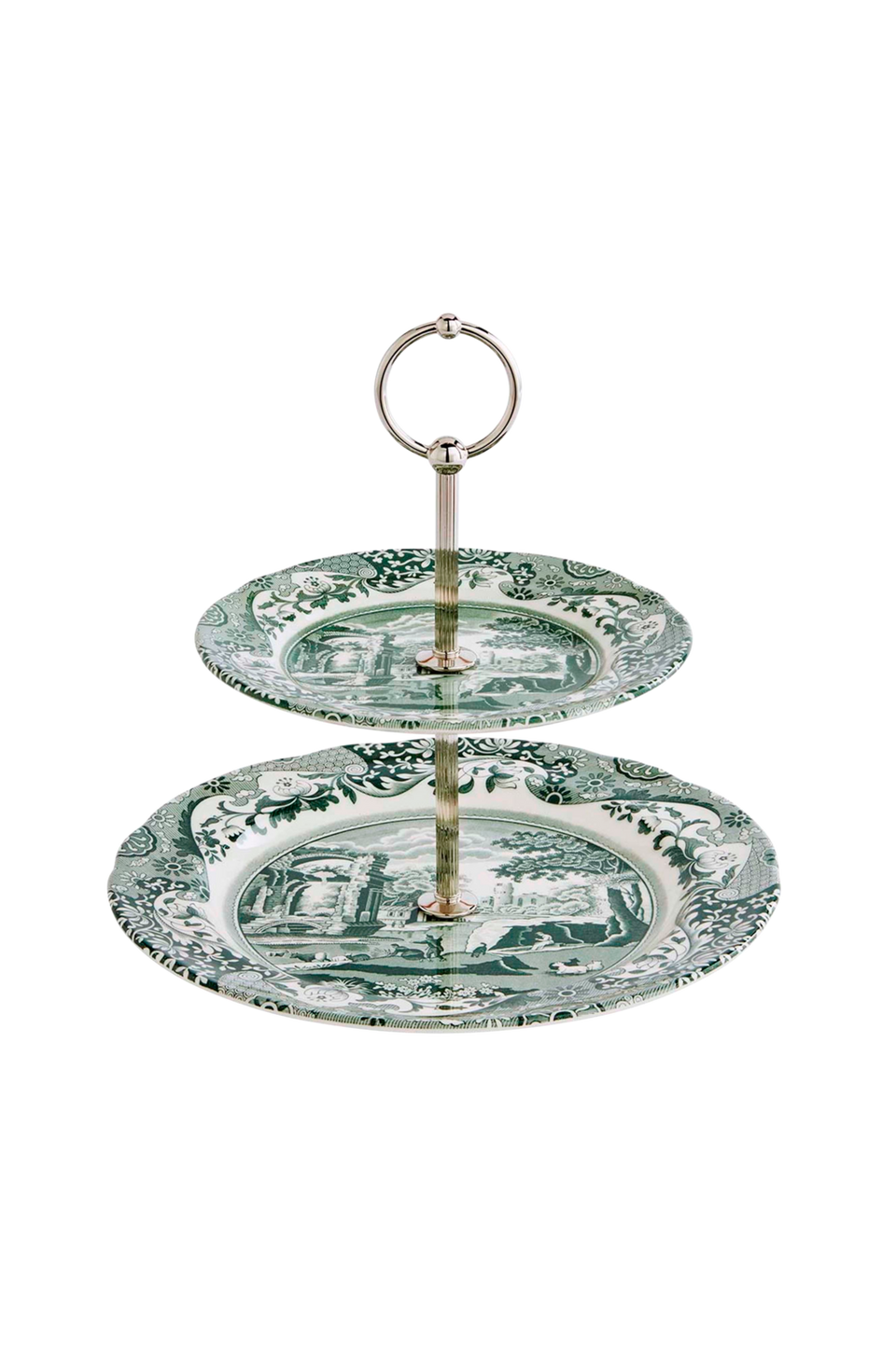 Spode 2-våningstårta Heritage Green Italian, grön från Spode, bild 5