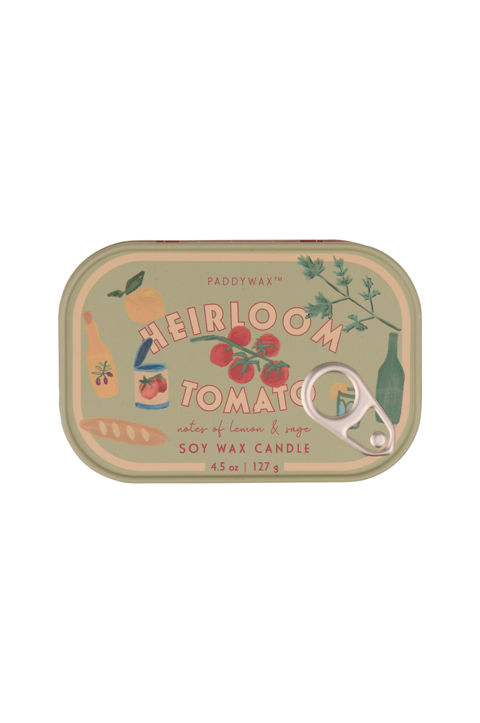 Paddywax Bistro Tomato Printed Tin Candle Heirloom Tomato, röd från Paddywax, bild 2