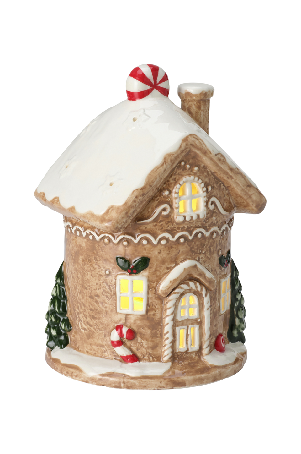 Ellos Home Dekorationshus Big Gingerhouse med LED-belysning, brun från Ellos Home, bild 2