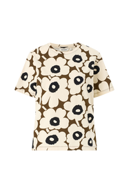 Marimekko T paita Tunnit Unikko Beige T paidat Ellos fi
