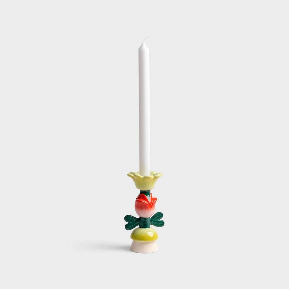 &k Amsterdam Ljusstake Blume extra stor, gul från &k Amsterdam, bild 2