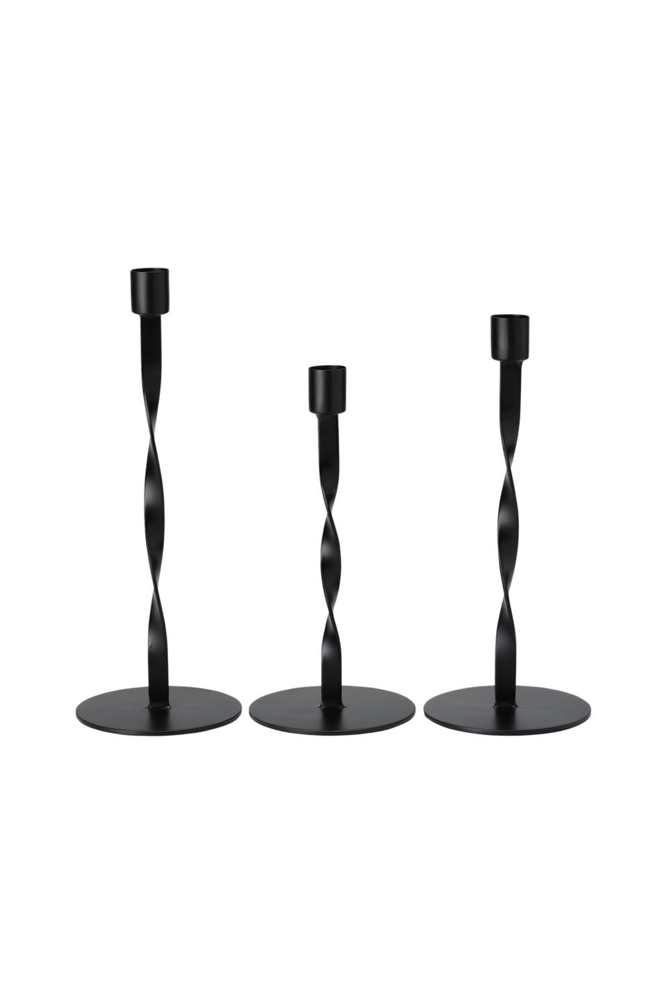 Ellos Home Ljusstake Turn 3-pack, svart från Ellos Home, bild 2