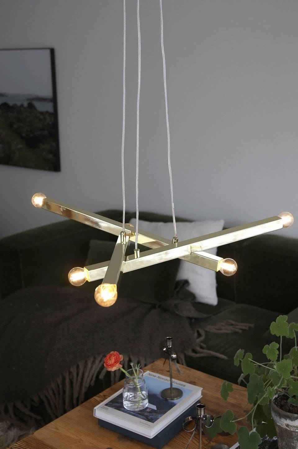 Markslöjd Taklampa Stack 6L, mässing från Markslöjd, bild 5