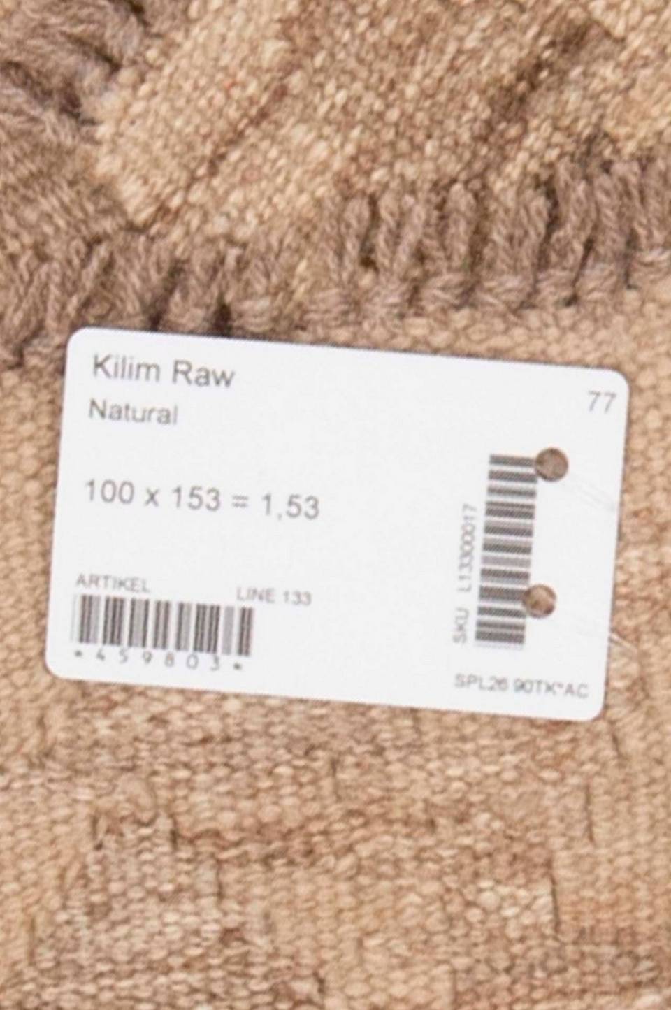 Bargi Ullmatta Kilim Raw Natural 100x153 cm, brun från Bargi, bild 2