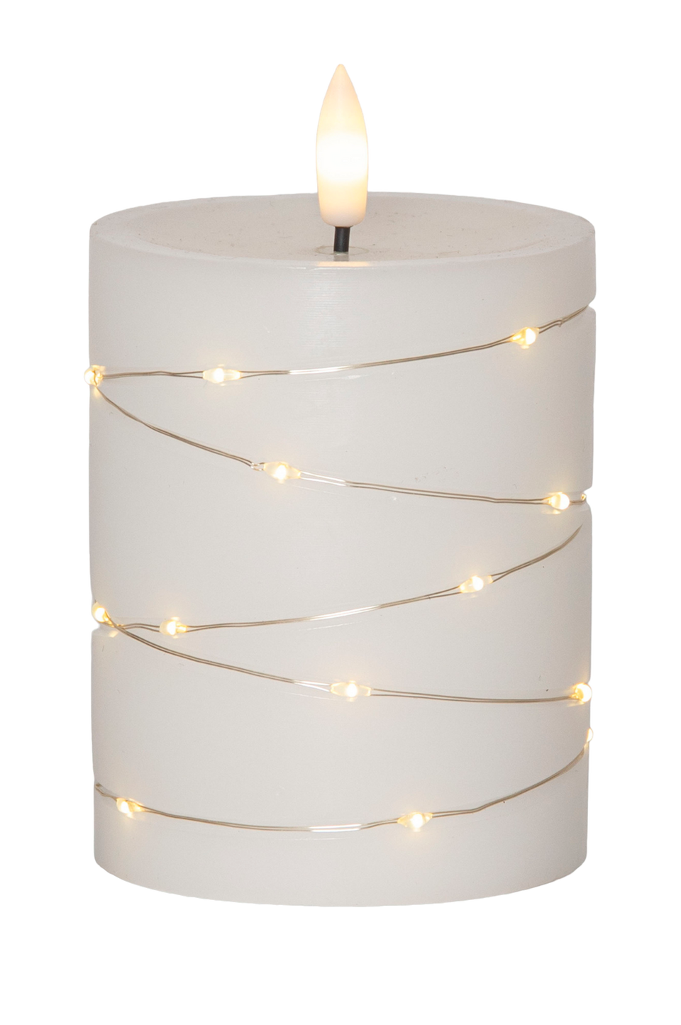 Star Trading LED-pelare ljus Flamme Dew 12,5cm, vit från Star Trading, bild 2