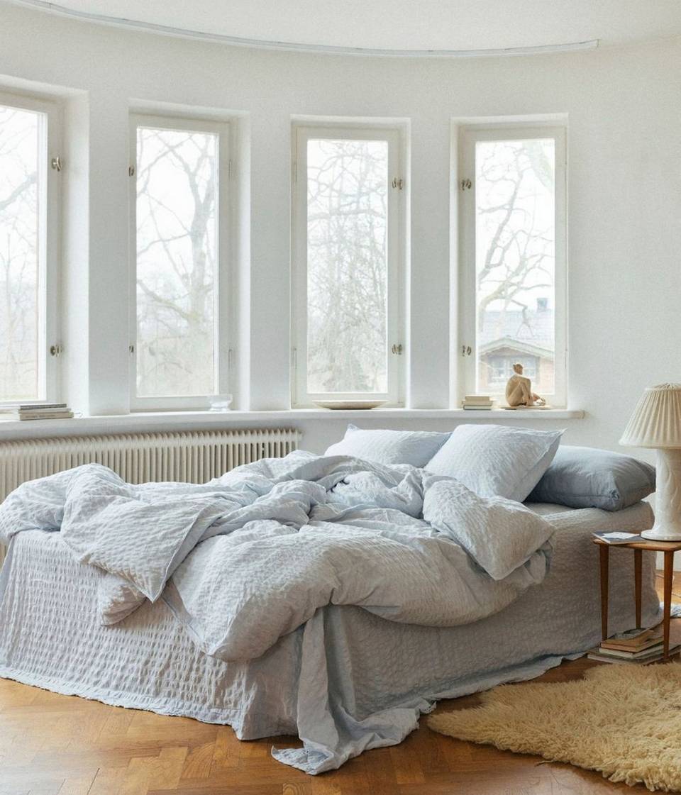 Midnatt Dra-på-lakan med resår Ellie, blå från Midnatt, bild 2