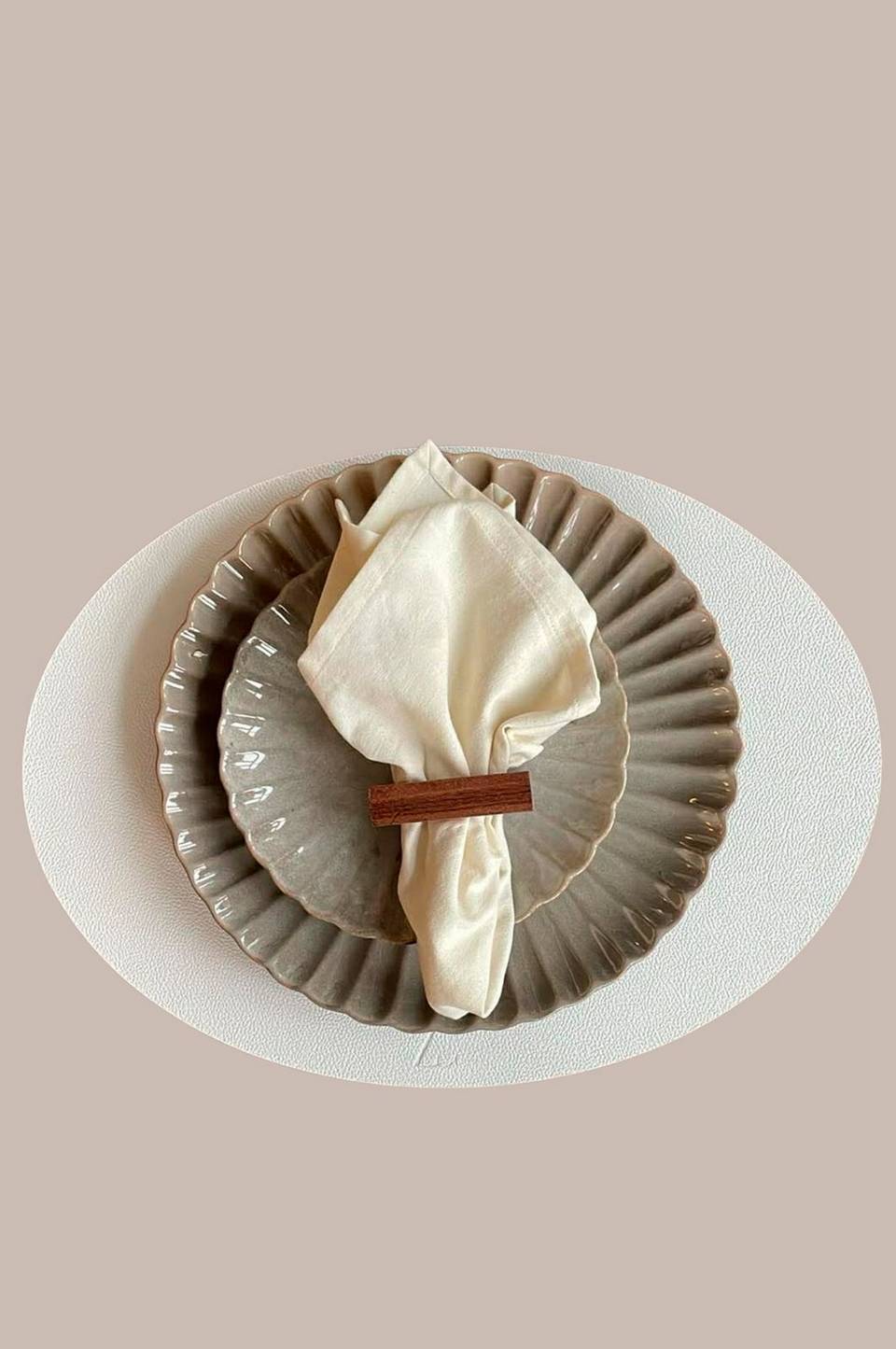 Zelected by Houze Bordstablett Leone cream 4-p, beige från Zelected by Houze, bild 5