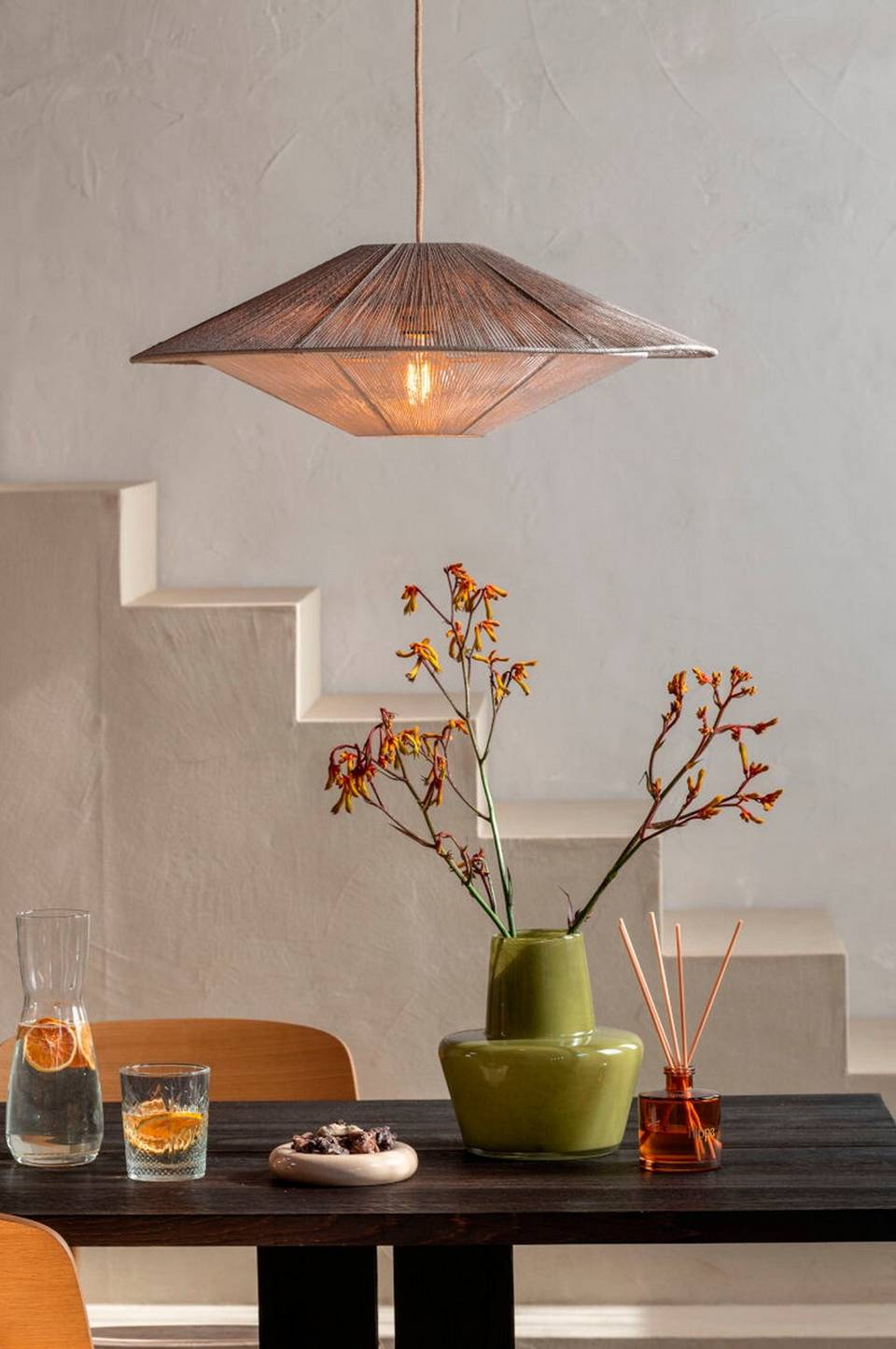 Good&Mojo Hängande lampa paperrope Lumbini D60, grå från Good&Mojo, bild 2