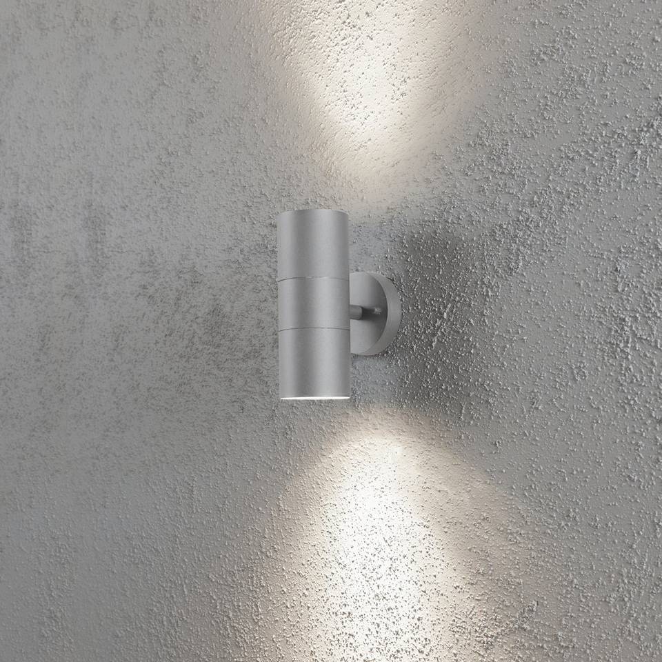 Konstsmide Vägglampa Modena dubbel 19cm GU10, grå från Konstsmide, bild 2