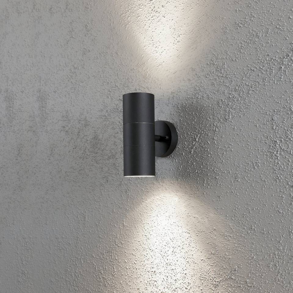 Konstsmide Vägglampa Modena dubbel 19cm GU10, svart från Konstsmide, bild 5